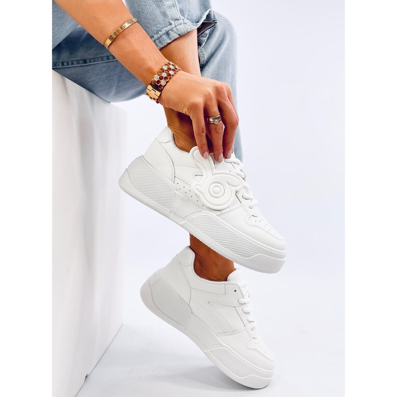 Scarpe da ginnastica con plateau Broady Allwhite bianca 2