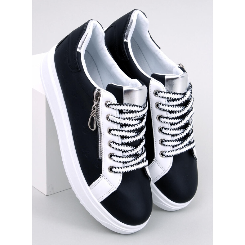 Sneaker Hopper nera con suola alta nero 1