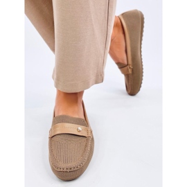 Morbidi mocassini da donna Yuriko Kaki beige 1