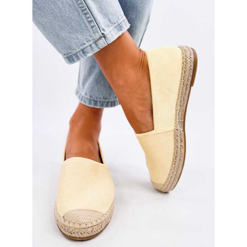 Espadrillas Haydon in tela gialla da donna giallo 1