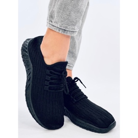 Scarpe sportive a calzino Barkes Allblack nero 1