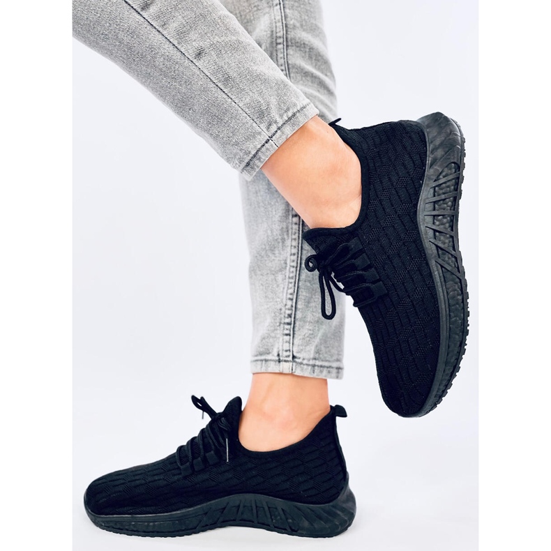 Scarpe sportive a calzino Barkes Allblack nero 2