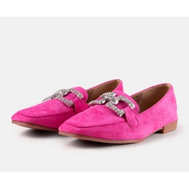 Mocassini rosa decorati con strass Sanny 1