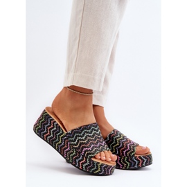 Infradito con zeppa Vanarila nere da donna nero 2