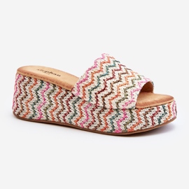 Infradito con zeppa da donna bianche Vanarila bianca 2