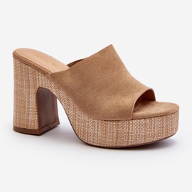 Tacchi a spillo da donna, Marrone, Siobhan beige 1