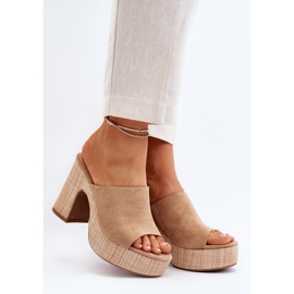 Tacchi a spillo da donna, Marrone, Siobhan beige 2