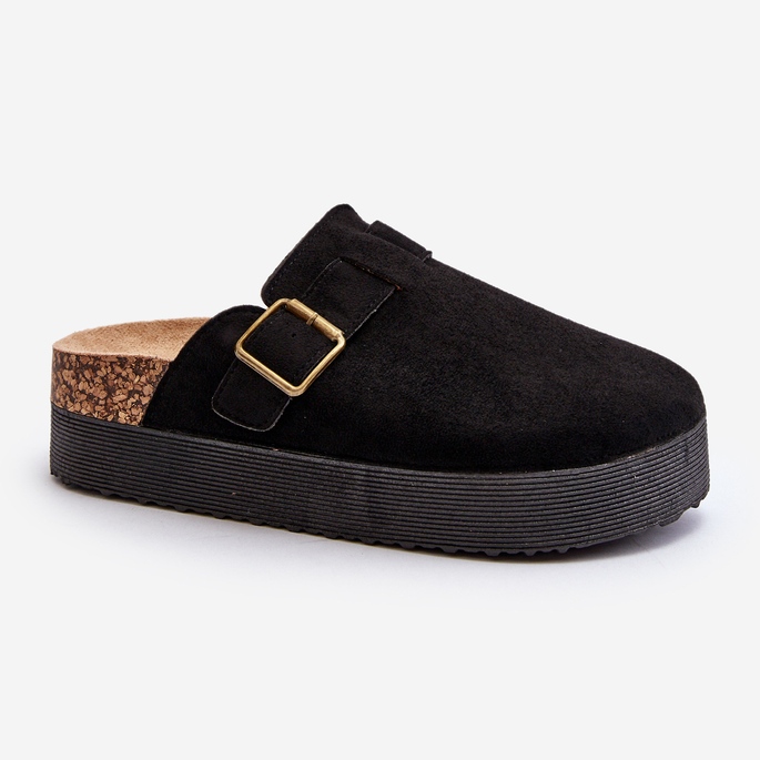 Zoccoli con plateau Jorfia neri da donna nero 1