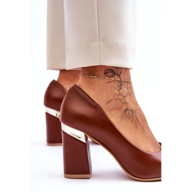 Lewski Shoes Décolleté in Pelle Lewski 3117 Marrone 4
