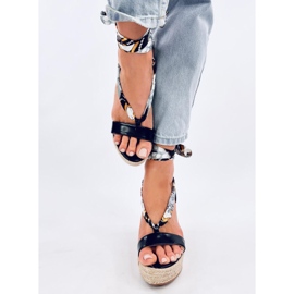 Birrel Sandali espadrillas con zeppa neri nero 1