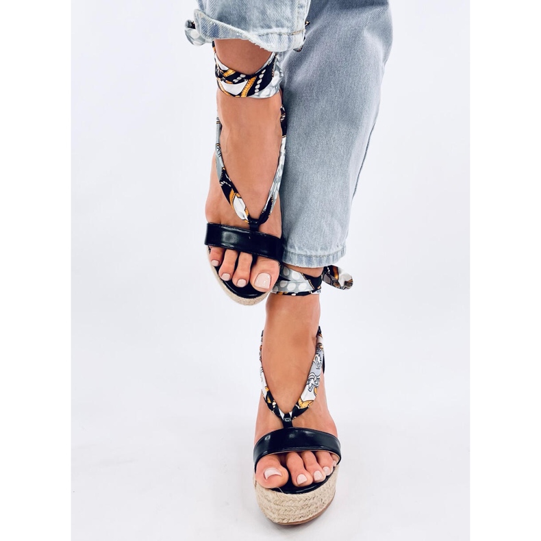 Birrel Sandali espadrillas con zeppa neri nero 1