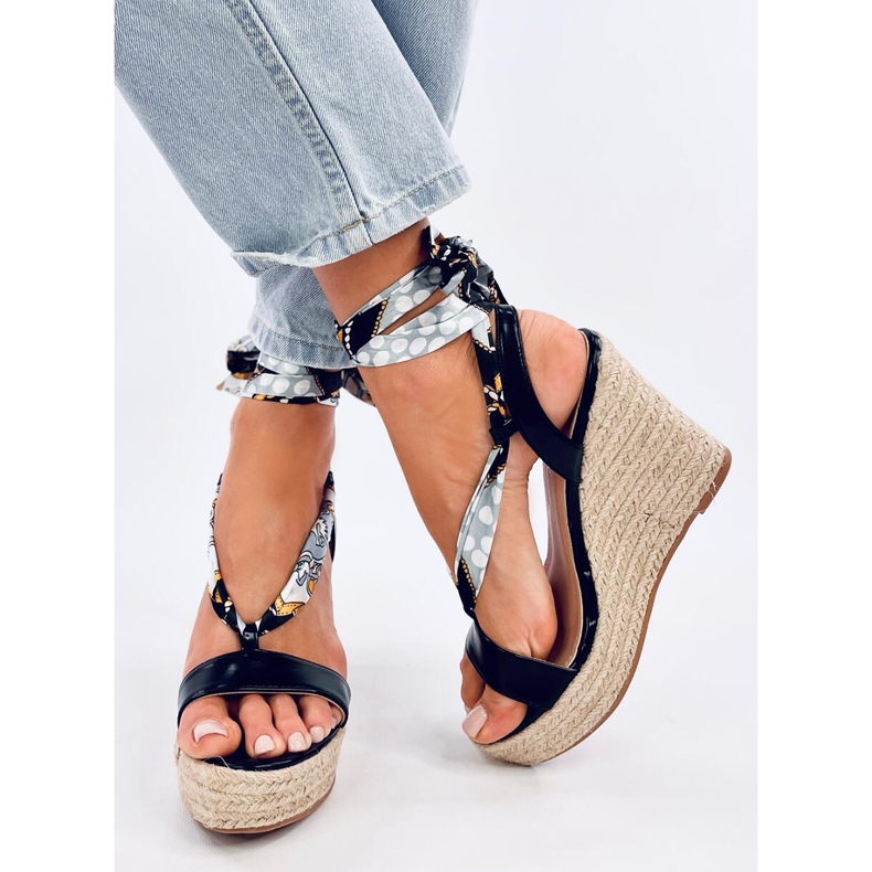 Birrel Sandali espadrillas con zeppa neri nero 2