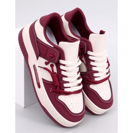 Sneakers Clavell Wine con suola alta rosso 1