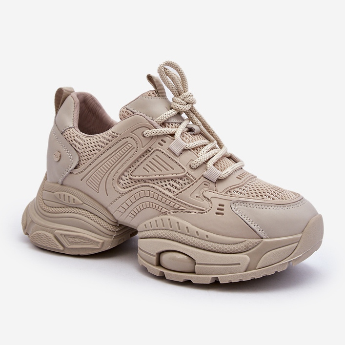Scarpe da ginnastica con suola massiccia GOE NN2N4046 Beige 2