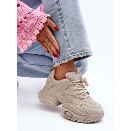Scarpe da ginnastica con suola massiccia GOE NN2N4046 Beige 1