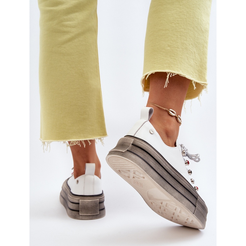 Sneakers Platform da Donna GOE NN2N4054 Bianco 1