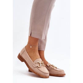 Vinceza Mocassini Da Donna In Camoscio Con Decorazione Echonesa Beige 2