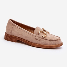 Vinceza Mocassini Da Donna In Camoscio Con Decorazione Echonesa Beige 1