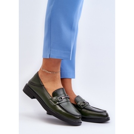 Vinceza Mocassini in pelle da donna Nurea verde scuro 2