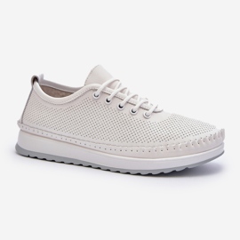 Vinceza Scarpe Sportive in Pelle da Donna Sneakers Bianche Lalnai bianco 2