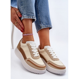 Sneakers Platform da Donna Beige Redala 2
