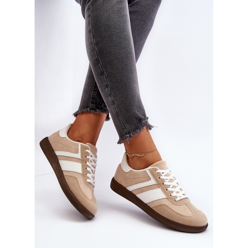 Scarpe Sportive Sneakers Basse da Donna Beige Eudiopis 1