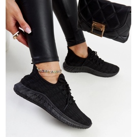 Sneaker Milena in tessuto nero 1