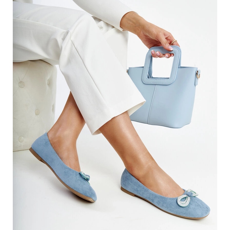 Ballerine blu con fiocco di Gaillou 1