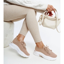Scarpe da ginnastica sportive Iveta marroni beige 1