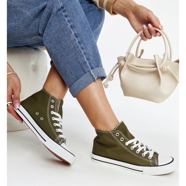 Sneakers alte Eliska verde scuro 1