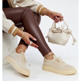Sneakers sportive Jitka beige chiaro 1