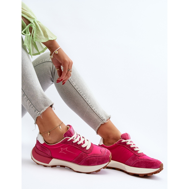 Sneakers da Donna in Pelle Big Star NN274961 Fucsia rosa 1