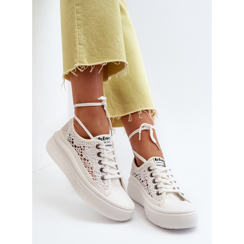 Sneakers da Donna in pizzo Lee Cooper LCW-23-44-1617 Bianco 1