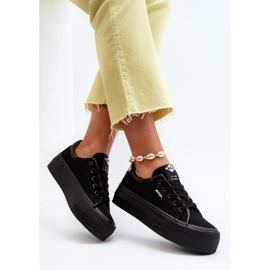 Sneakers con plateau da donna Lee Cooper LCW-24-31-2180 Nere nero 1