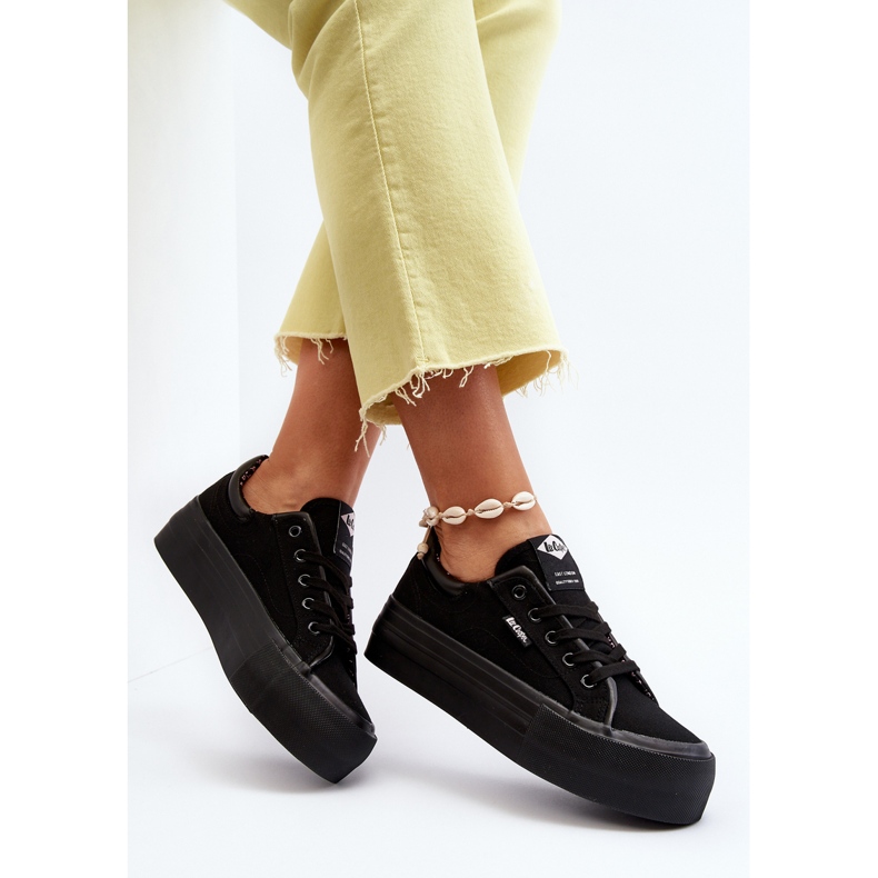 Sneakers con plateau da donna Lee Cooper LCW-24-31-2180 Nere nero 1