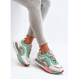 Sneakers Da Donna Con Decorazione GOE NN2N4048 Multicolor bianco 2