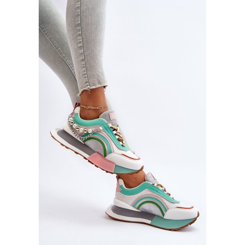 Sneakers Da Donna Con Decorazione GOE NN2N4048 Multicolor bianco 1