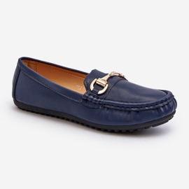 Mocassini Classici da Donna in Ecopelle Blu Navy Demese 1