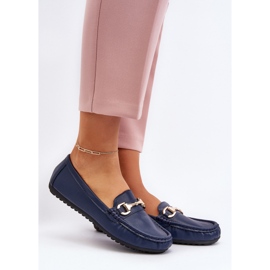 Mocassini Classici da Donna in Ecopelle Blu Navy Demese 2