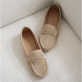 Marco Shoes Mocassini in camoscio beige 1