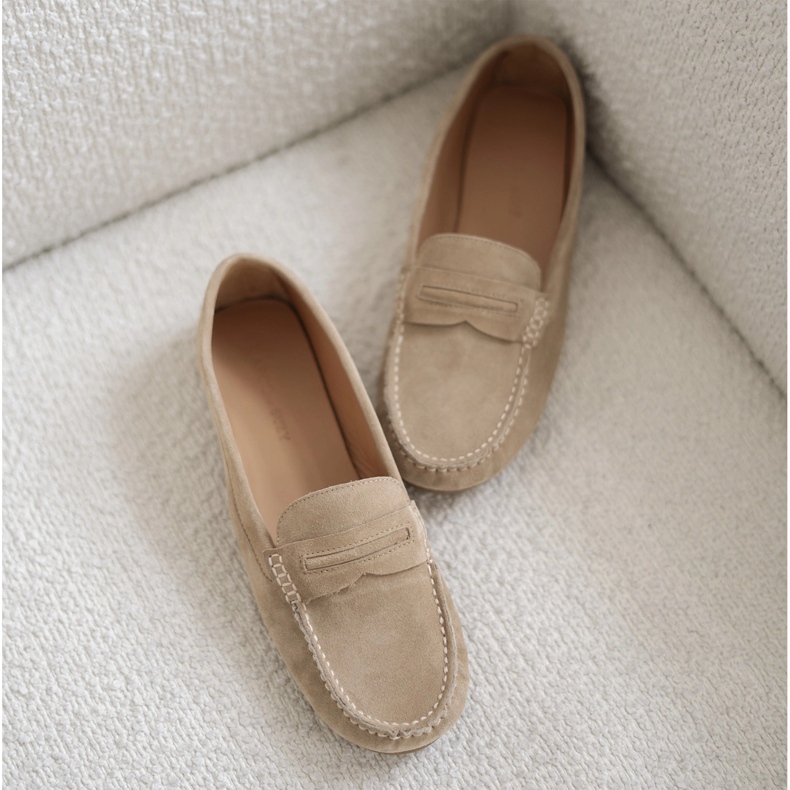 Marco Shoes Mocassini in camoscio beige 1