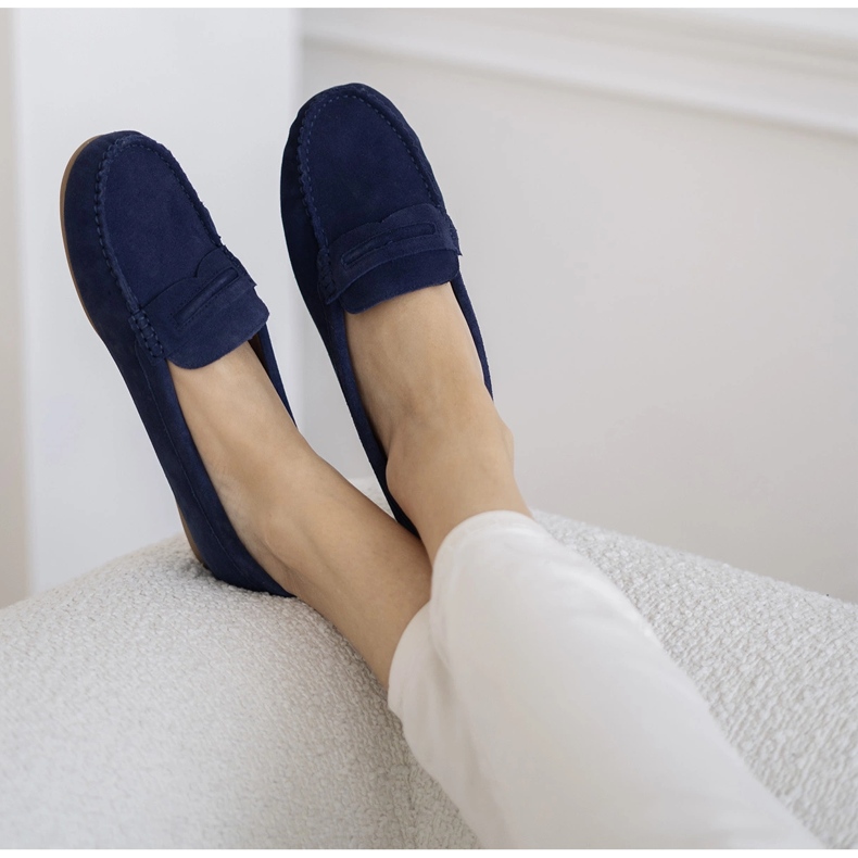Marco Shoes Mocassini in camoscio blu 2
