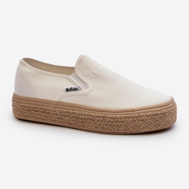 Sneakers Slip-On da Donna Con Intreccio Lee Cooper LCW-24-44-2430 bianco 1