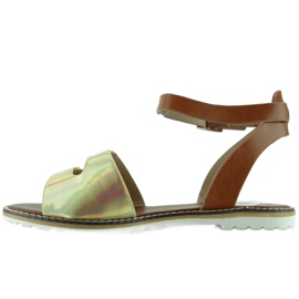 2015L-139-3W Sandali con ologramma oro d'oro 1