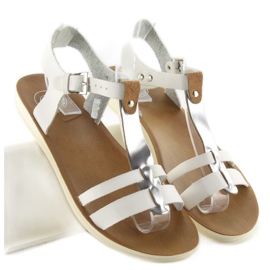 Sandali con cinturino metallico 760 bianco 1