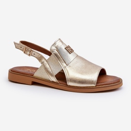 Zazoo 40385 Sandali in pelle da donna Oro d'oro 1