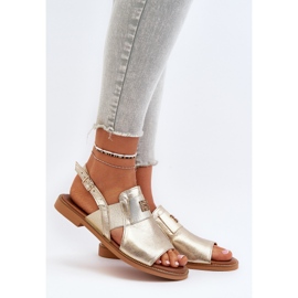 Zazoo 40385 Sandali in pelle da donna Oro d'oro 2