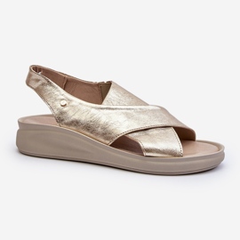 Zazoo 40392 Sandali in pelle da donna Oro d'oro 2
