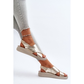 Zazoo 40392 Sandali in pelle da donna Oro d'oro 1
