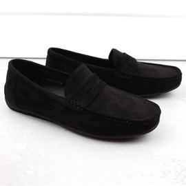 News Scarpe in pelle scamosciata, mocassini slip-on da uomo, Unisoft 7710 nero 2